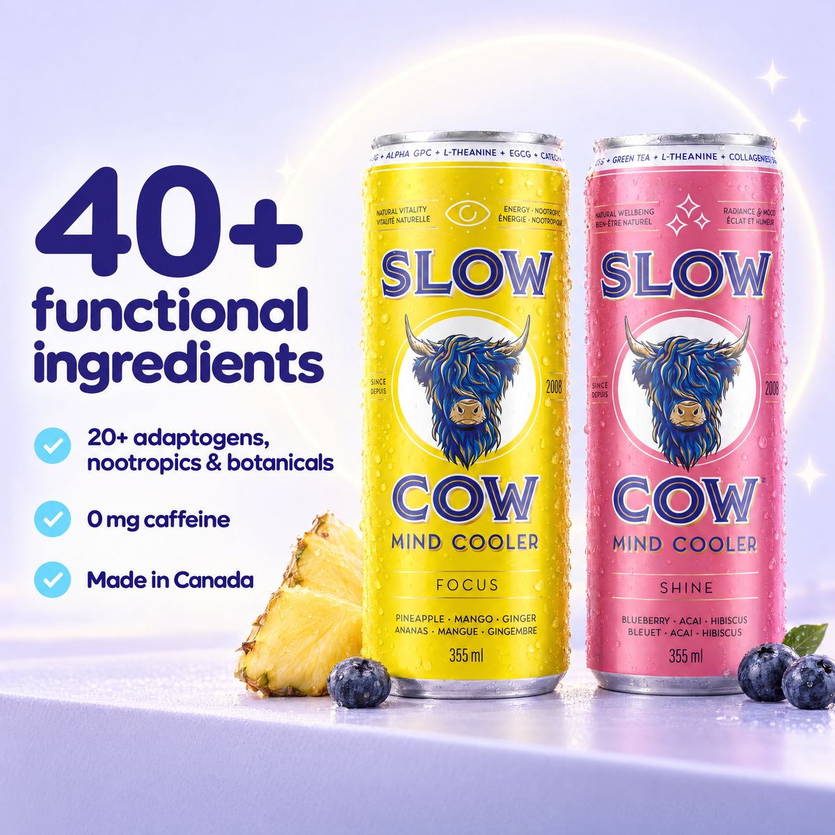 Slow Cow Focus and Shine — 40+ functional ingredients